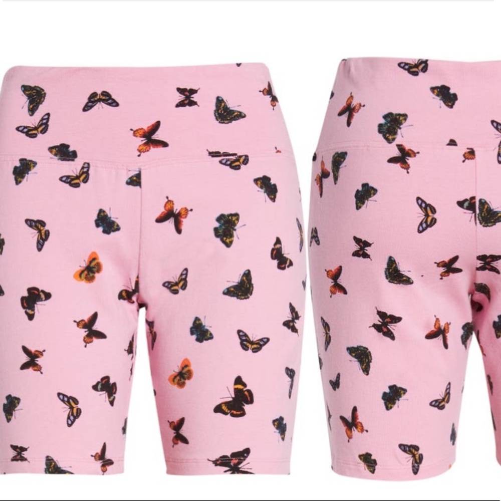 Pink Faded Butterfly biker shorts